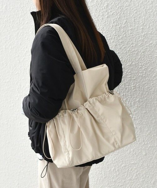 SHIPS / シップス トートバッグ | 《新色予約》SHIPS Colors: A4 ナイロン ギャザー トートバッグ ◆ | 詳細2