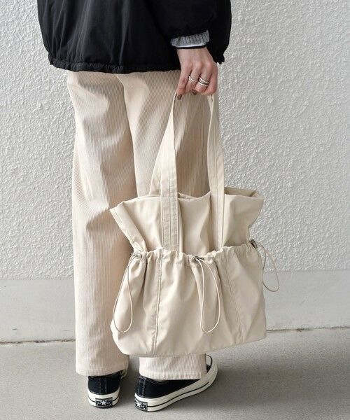 SHIPS / シップス トートバッグ | 《新色予約》SHIPS Colors: A4 ナイロン ギャザー トートバッグ ◆ | 詳細4