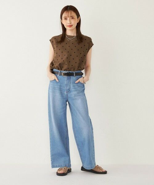 SHIPS / シップス シャツ・ブラウス | SHIPS Colors:〈洗濯機可能〉オックス ドット プリント フレンチスリーブ ブラウス 2 | 詳細12