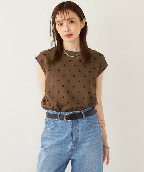 SHIPS / シップス シャツ・ブラウス | SHIPS Colors:〈洗濯機可能〉オックス ドット プリント フレンチスリーブ ブラウス 2 | 詳細13