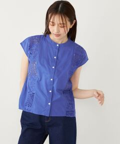 SHIPS / シップス シャツ・ブラウス | SHIPS Colors:〈洗濯機可能〉コットン 幾何 レース コンビ シャツ