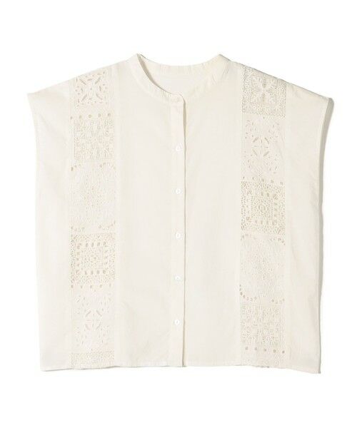 SHIPS / シップス シャツ・ブラウス | SHIPS Colors:〈洗濯機可能〉コットン 幾何 レース コンビ シャツ | 詳細1