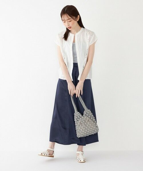 SHIPS / シップス シャツ・ブラウス | SHIPS Colors:〈洗濯機可能〉コットン 幾何 レース コンビ シャツ | 詳細3