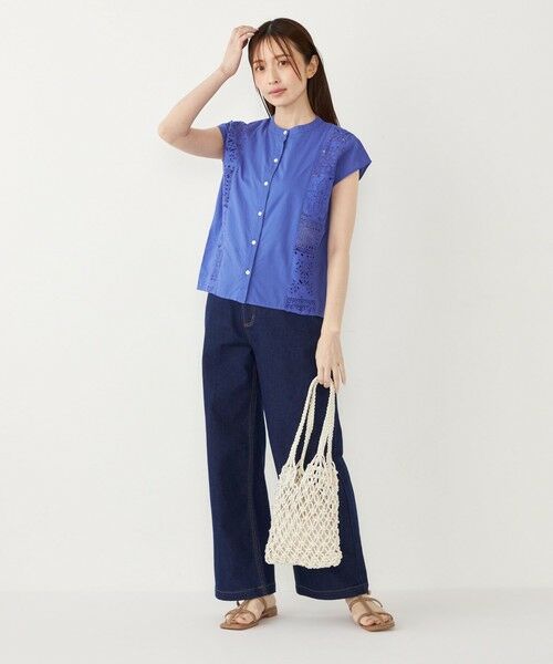 SHIPS / シップス シャツ・ブラウス | SHIPS Colors:〈洗濯機可能〉コットン 幾何 レース コンビ シャツ | 詳細28