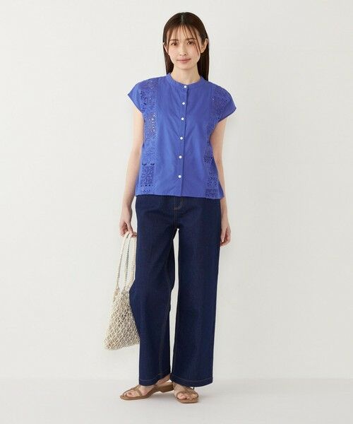 SHIPS / シップス シャツ・ブラウス | SHIPS Colors:〈洗濯機可能〉コットン 幾何 レース コンビ シャツ | 詳細29