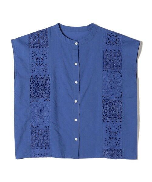 SHIPS / シップス シャツ・ブラウス | SHIPS Colors:〈洗濯機可能〉コットン 幾何 レース コンビ シャツ | 詳細15