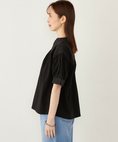 SHIPS / シップス カットソー | SHIPS Colors:〈手洗い可能〉ハイツイスト コンビ スキッパー プルオーバー | 詳細5