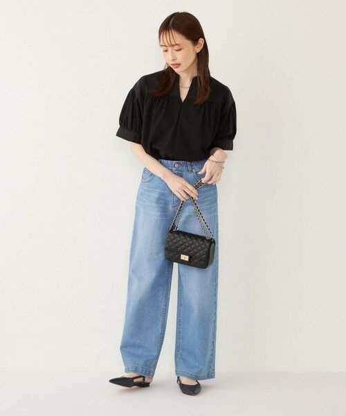 SHIPS / シップス カットソー | SHIPS Colors:〈手洗い可能〉ハイツイスト コンビ スキッパー プルオーバー | 詳細11