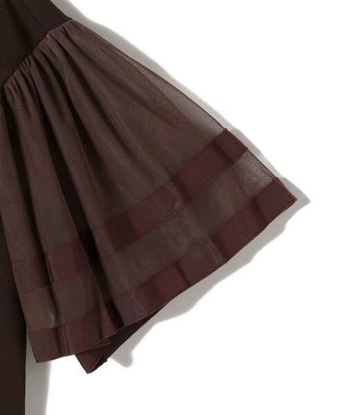 SHIPS / シップス カットソー | SHIPS Colors:〈手洗い可能〉ジョーゼット チュールスリーブ トップス | 詳細23