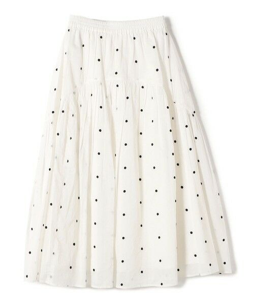 SHIPS / シップス ロング・マキシ丈スカート | SHIPS Colors:〈手洗い可能〉コットンオーガンジー ドット エンブロイダリー スカート | 詳細1