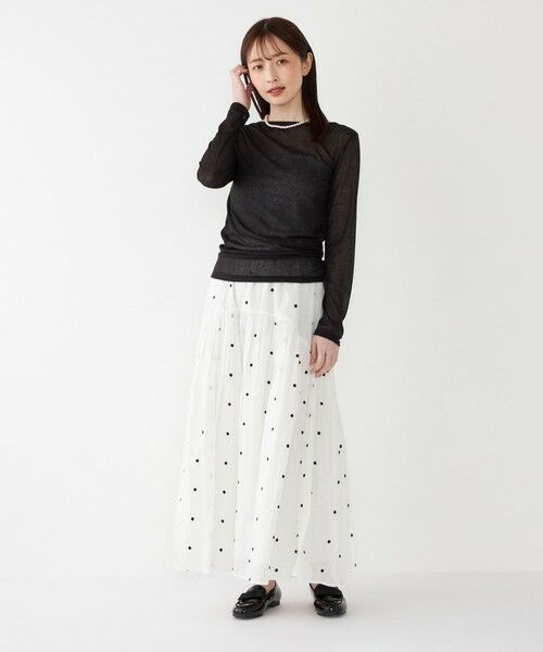 SHIPS / シップス ロング・マキシ丈スカート | SHIPS Colors:〈手洗い可能〉コットンオーガンジー ドット エンブロイダリー スカート | 詳細10