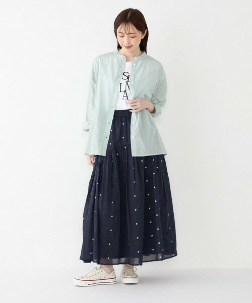 SHIPS / シップス ロング・マキシ丈スカート | SHIPS Colors:〈手洗い可能〉コットンオーガンジー ドット エンブロイダリー スカート | 詳細23