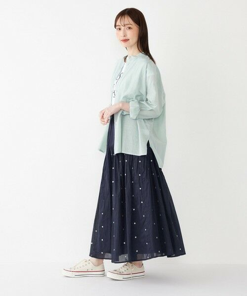 SHIPS / シップス ロング・マキシ丈スカート | SHIPS Colors:〈手洗い可能〉コットンオーガンジー ドット エンブロイダリー スカート | 詳細24