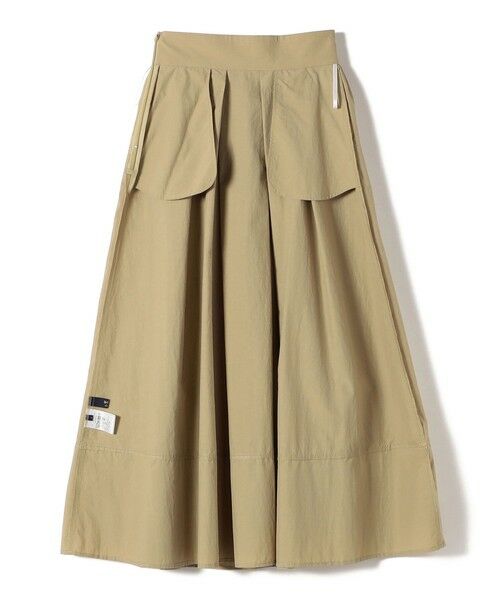 SHIPS / シップス ロング・マキシ丈スカート | SHIPS Colors:〈洗濯機可能〉ナイロン ワッシャー タック スカート 2 | 詳細2