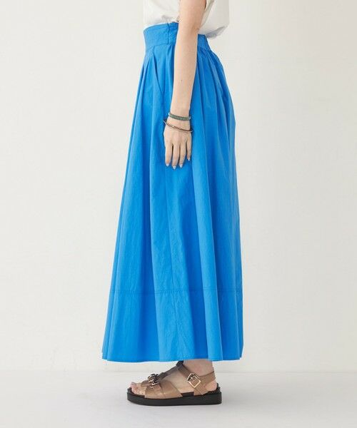 SHIPS / シップス ロング・マキシ丈スカート | SHIPS Colors:〈洗濯機可能〉ナイロン ワッシャー タック スカート 2 | 詳細12