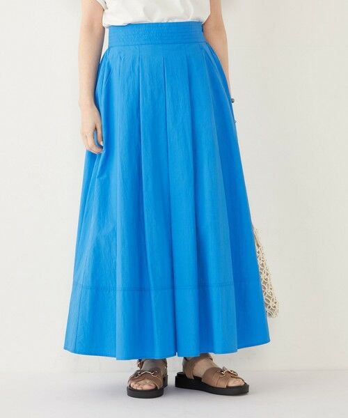 SHIPS / シップス ロング・マキシ丈スカート | SHIPS Colors:〈洗濯機可能〉ナイロン ワッシャー タック スカート 2 | 詳細15