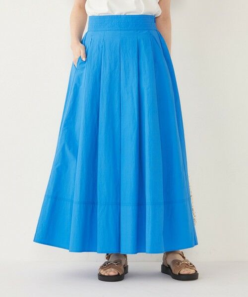 SHIPS / シップス ロング・マキシ丈スカート | SHIPS Colors:〈洗濯機可能〉ナイロン ワッシャー タック スカート 2 | 詳細16