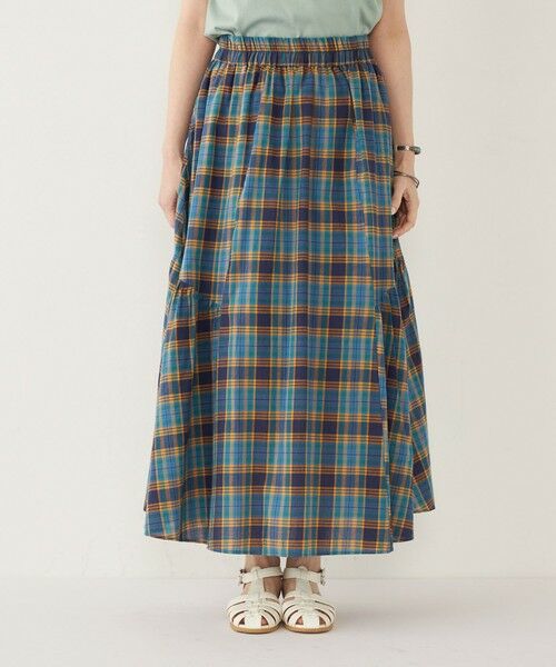 SHIPS / シップス ロング・マキシ丈スカート | SHIPS Colors:〈手洗い可能〉マドラスチェック ギャザー スカート◇ | 詳細13
