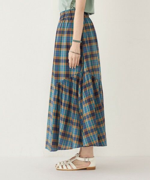 SHIPS / シップス ロング・マキシ丈スカート | SHIPS Colors:〈手洗い可能〉マドラスチェック ギャザー スカート◇ | 詳細14