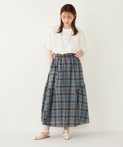 SHIPS / シップス ロング・マキシ丈スカート | SHIPS Colors:〈手洗い可能〉マドラスチェック ギャザー スカート◇ | 詳細18