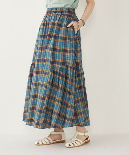 SHIPS / シップス ロング・マキシ丈スカート | SHIPS Colors:〈手洗い可能〉マドラスチェック ギャザー スカート◇ | 詳細20