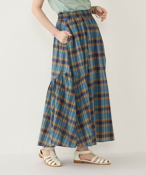 SHIPS / シップス ロング・マキシ丈スカート | SHIPS Colors:〈手洗い可能〉マドラスチェック ギャザー スカート◇ | 詳細21