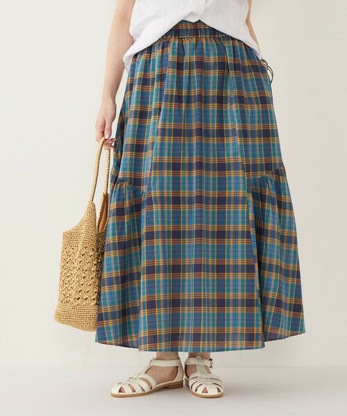 SHIPS / シップス ロング・マキシ丈スカート | SHIPS Colors:〈手洗い可能〉マドラスチェック ギャザー スカート◇ | 詳細22