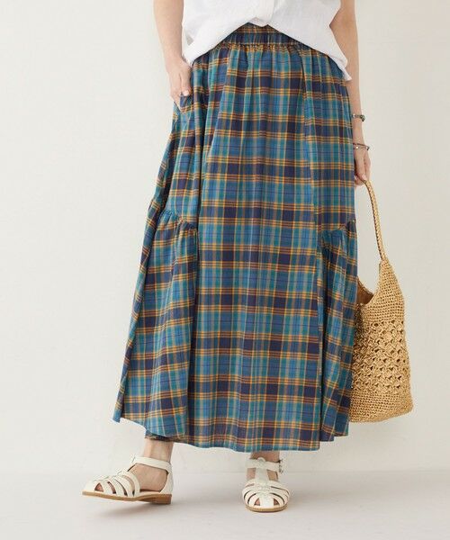SHIPS / シップス ロング・マキシ丈スカート | SHIPS Colors:〈手洗い可能〉マドラスチェック ギャザー スカート◇ | 詳細24