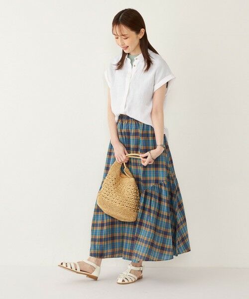 SHIPS / シップス ロング・マキシ丈スカート | SHIPS Colors:〈手洗い可能〉マドラスチェック ギャザー スカート◇ | 詳細26