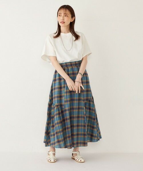 SHIPS / シップス ロング・マキシ丈スカート | SHIPS Colors:〈手洗い可能〉マドラスチェック ギャザー スカート◇ | 詳細28