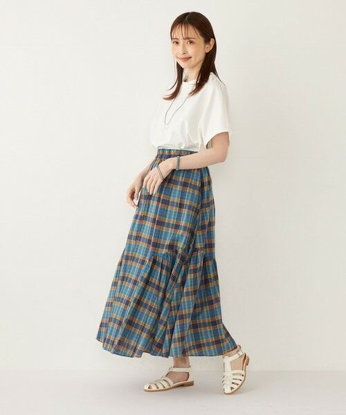 SHIPS / シップス ロング・マキシ丈スカート | SHIPS Colors:〈手洗い可能〉マドラスチェック ギャザー スカート◇ | 詳細29