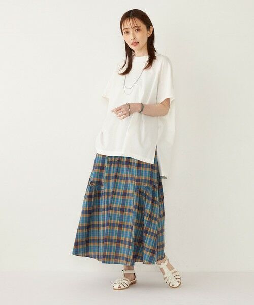 SHIPS / シップス ロング・マキシ丈スカート | SHIPS Colors:〈手洗い可能〉マドラスチェック ギャザー スカート◇ | 詳細30