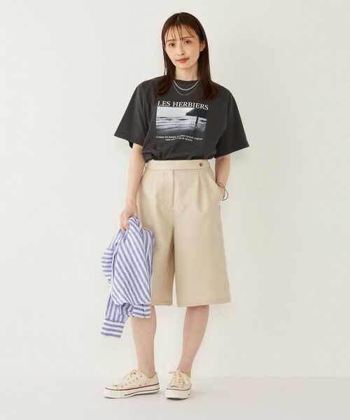 SHIPS / シップス ショート・ハーフ・半端丈パンツ | SHIPS Colors:〈手洗い可能〉リネンミックス ラメ ショーツ | 詳細7