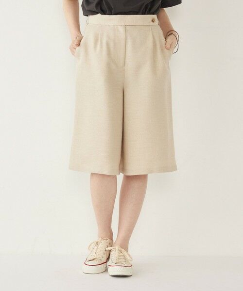 SHIPS / シップス ショート・ハーフ・半端丈パンツ | SHIPS Colors:〈手洗い可能〉リネンミックス ラメ ショーツ | 詳細9