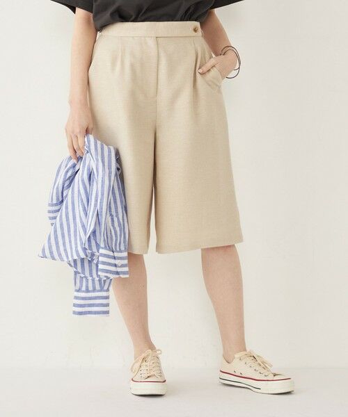 SHIPS / シップス ショート・ハーフ・半端丈パンツ | SHIPS Colors:〈手洗い可能〉リネンミックス ラメ ショーツ | 詳細11