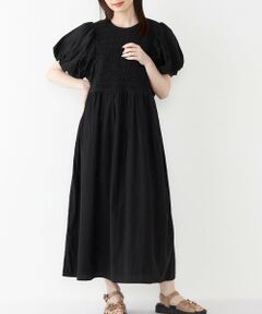 SHIPS / シップス ロング・マキシ丈ワンピース | SHIPS Colors:〈手洗い可能〉キュプラコットン シャーリング ワンピース