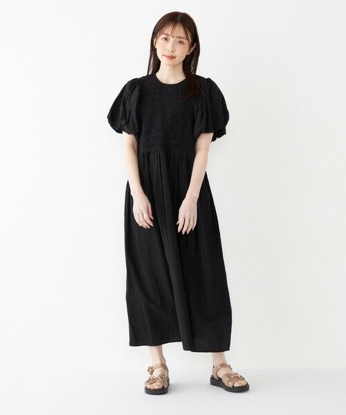 SHIPS / シップス ロング・マキシ丈ワンピース | SHIPS Colors:〈手洗い可能〉キュプラコットン シャーリング ワンピース | 詳細7