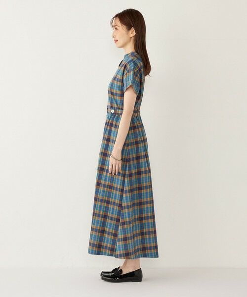 SHIPS / シップス ロング・マキシ丈ワンピース | SHIPS Colors:〈手洗い可能〉マドラスチェック ウエスト タブ ワンピース◇ | 詳細14