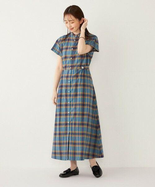 SHIPS / シップス ロング・マキシ丈ワンピース | SHIPS Colors:〈手洗い可能〉マドラスチェック ウエスト タブ ワンピース◇ | 詳細20