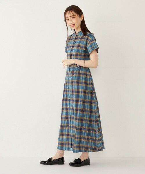 SHIPS / シップス ロング・マキシ丈ワンピース | SHIPS Colors:〈手洗い可能〉マドラスチェック ウエスト タブ ワンピース◇ | 詳細21