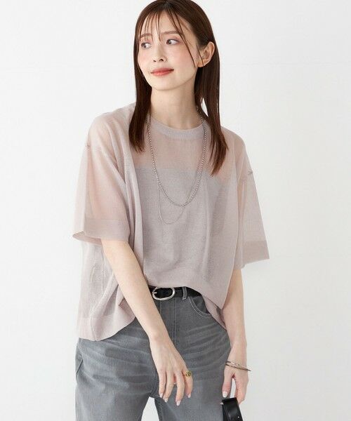 SHIPS / シップス ニット・セーター | SHIPS Colors:〈手洗い可能〉シアー ニット TEE | 詳細10