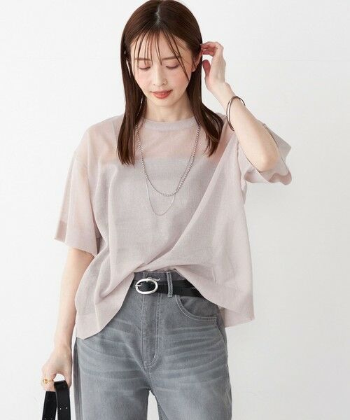 SHIPS / シップス ニット・セーター | SHIPS Colors:〈手洗い可能〉シアー ニット TEE | 詳細11