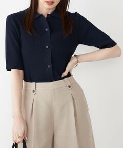 SHIPS / シップス ニット・セーター | SHIPS Colors:〈手洗い可能〉リブ ショートスリーブ ニット ポロ