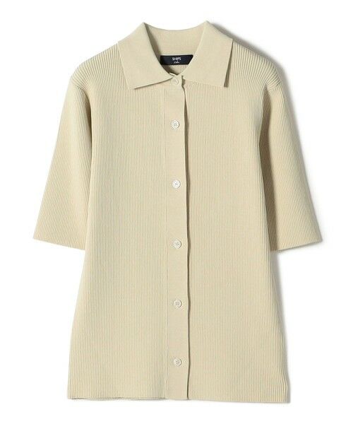 SHIPS / シップス ニット・セーター | SHIPS Colors:〈手洗い可能〉リブ ショートスリーブ ニット ポロ | 詳細1