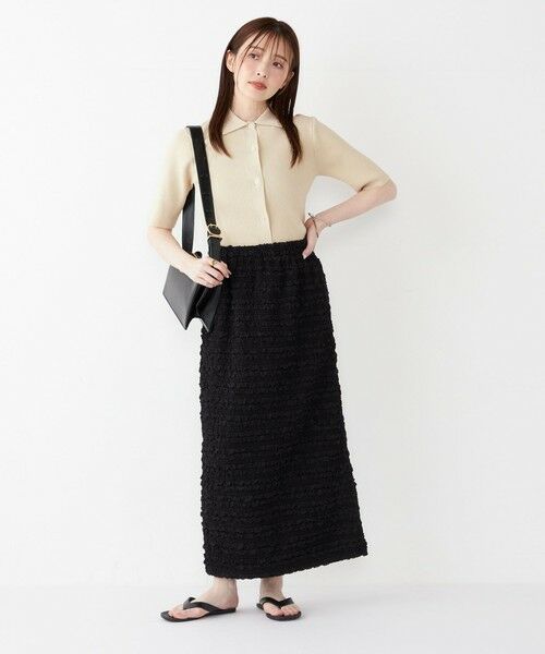 SHIPS / シップス ニット・セーター | SHIPS Colors:〈手洗い可能〉リブ ショートスリーブ ニット ポロ | 詳細3