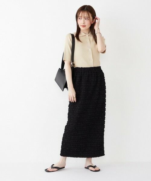 SHIPS / シップス ニット・セーター | SHIPS Colors:〈手洗い可能〉リブ ショートスリーブ ニット ポロ | 詳細7