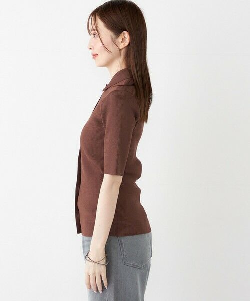 SHIPS / シップス ニット・セーター | SHIPS Colors:〈手洗い可能〉リブ ショートスリーブ ニット ポロ | 詳細16