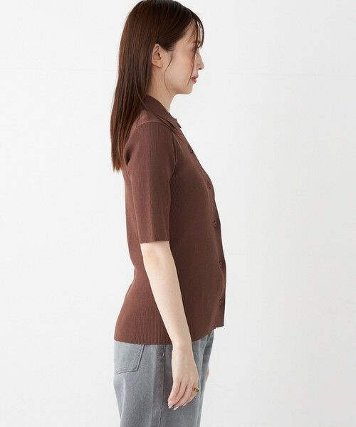 SHIPS / シップス ニット・セーター | SHIPS Colors:〈手洗い可能〉リブ ショートスリーブ ニット ポロ | 詳細18