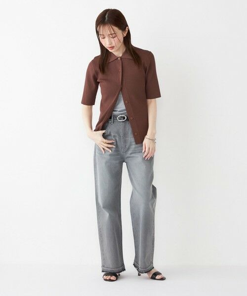 SHIPS / シップス ニット・セーター | SHIPS Colors:〈手洗い可能〉リブ ショートスリーブ ニット ポロ | 詳細19