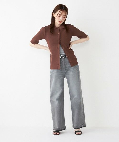 SHIPS / シップス ニット・セーター | SHIPS Colors:〈手洗い可能〉リブ ショートスリーブ ニット ポロ | 詳細22